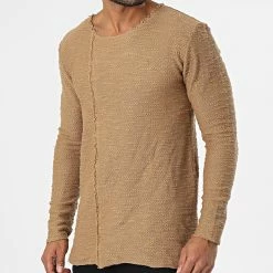 Coupon 🎉 Sweat Crewneck Oversize T831 Camel de Uniplay 👍