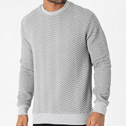 Budget 🧨 Sweat Crewneck UY703 Gris Chiné de Uniplay 😉