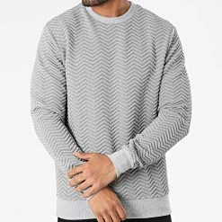 Budget 🧨 Sweat Crewneck UY703 Gris Chiné de Uniplay 😉 -Uniplay Soldes uniplay 287621 UY703 GREY 20211014T145143 03