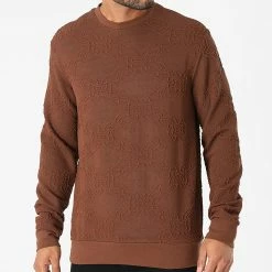 Top 10 😀 Sweat Crewneck UY705 Marron de Uniplay 😍