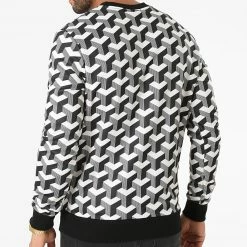 Promo 🎁 Sweat Crewneck UY746 Noir Blanc de Uniplay 😉 -Uniplay Soldes uniplay 287639 UY746 WHITE 20211012T160822 04