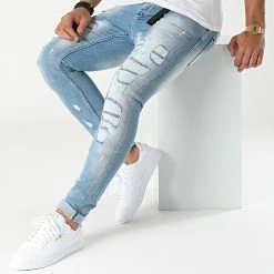 Coupon 🔔 Jean Skinny 599 Bleu Wash de Uniplay 💯 -Uniplay Soldes uniplay 290485 599 BLUE 20211103T161229 03