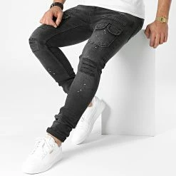 Top 10 😉 Jean Skinny 621 Noir de Uniplay 🤩 -Uniplay Soldes uniplay 290486 621 BLACK 20211108T160050 03