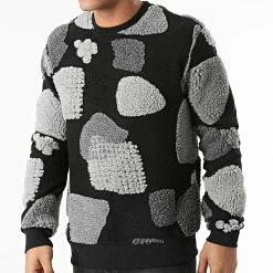 Top 10 ⌛ Sweat Crewneck UY750 Noir Gris de Uniplay 🎁