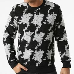 Offres 💯 Sweat Crewneck UY753 Noir Gris de Uniplay 🌟 -Uniplay Soldes uniplay 290585 UY753 BLACK 20211103T162558 03