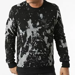 Grosses soldes 🎁 Sweat Crewneck UY752 Noir Gris de Uniplay ✨ -Uniplay Soldes uniplay 290587 UY752 BLACK 20211103T162617 03