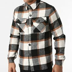 Bon marché 🎁 Surchemise A Carreaux UY693 Noir Blanc Camel de Uniplay ⭐ -Uniplay Soldes uniplay 290603 UY693 20211104T140702 03