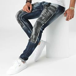 Vente flash 👏 Jean Skinny 574 Bleu Denim de Uniplay 💯 -Uniplay Soldes uniplay 290638 574 BLUE 20211103T161120 03