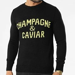 Nouveau 😀 Pull M-718 Noir Jaune de Uniplay ✨