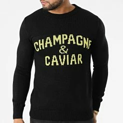 Nouveau 😀 Pull M-718 Noir Jaune de Uniplay ✨ -Uniplay Soldes uniplay 292958 M 718 BLACK 20211129T093101 03