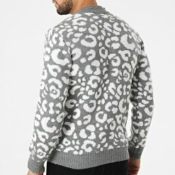 Remise 😀 Pull Leopard HE-549 Gris de Uniplay ⭐ -Uniplay Soldes uniplay 292988 HE 549 GREY 20211129T090914 04