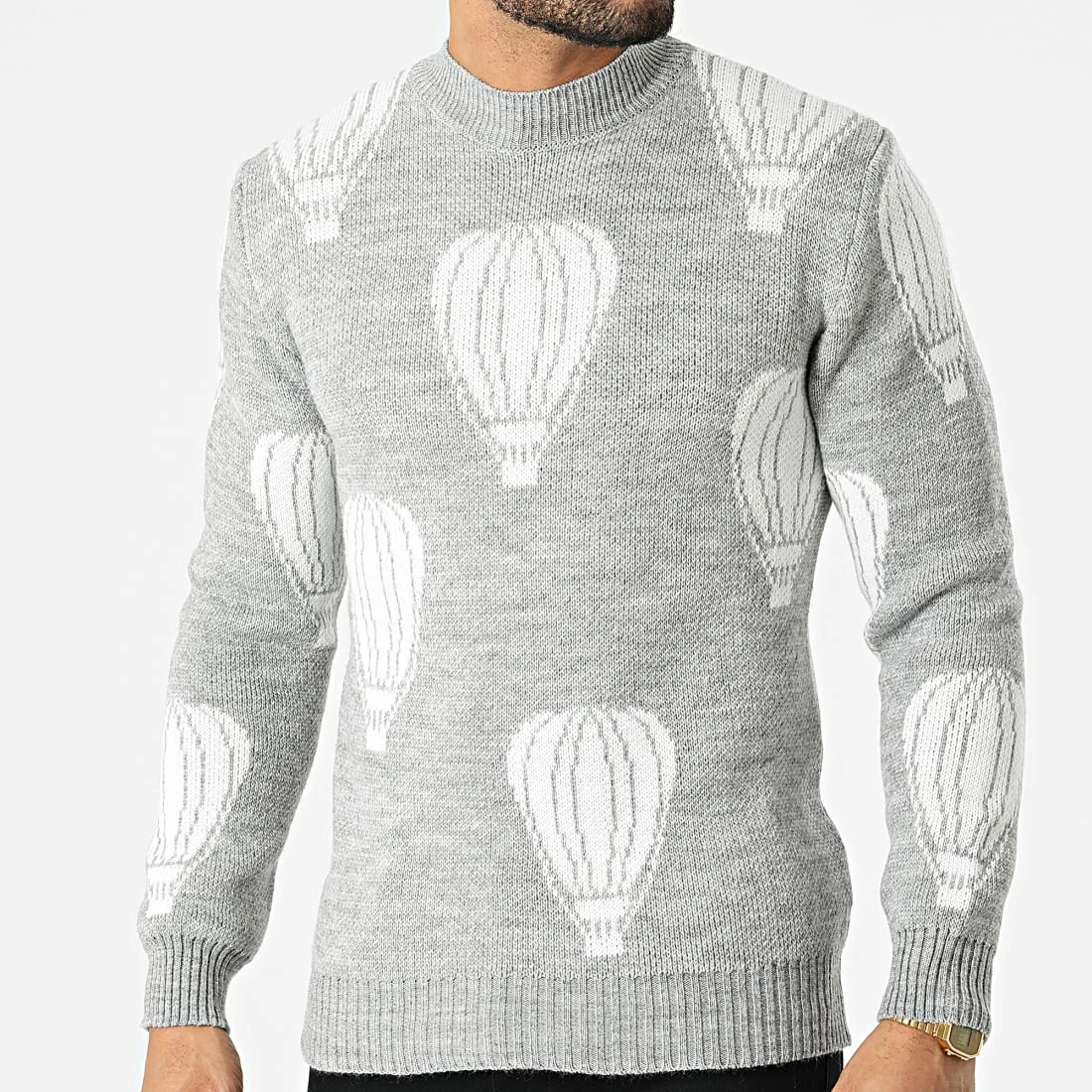 Le moins cher 😍 Pull HE-542 Gris de Uniplay 🤩 5 Le moins cher 😍 Pull HE-542 Gris de Uniplay 🤩 – Image 3