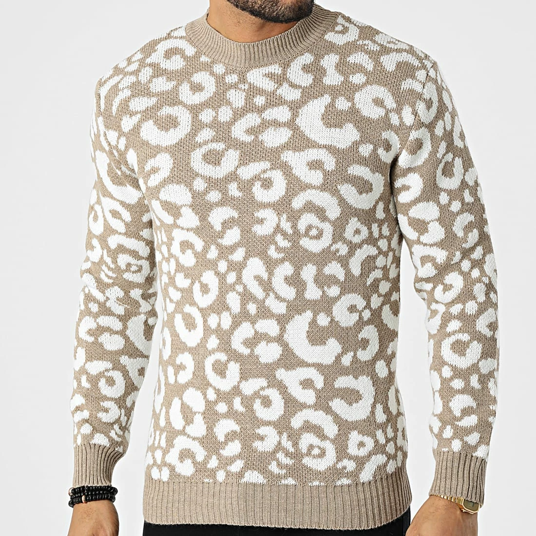 Promo 😉 Pull Leopard HE-549 Beige de Uniplay 🥰 3 Promo 😉 Pull Leopard HE-549 Beige de Uniplay 🥰