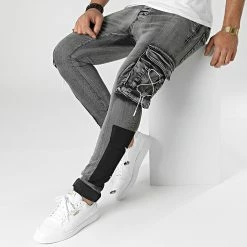 Nouveau 🌟 Jean Skinny 597 Gris de Uniplay 🥰 -Uniplay Soldes uniplay 293077 597 BLACK 20211124T163006 03
