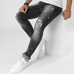 Le moins cher 🤩 Jean Skinny 626 Gris de Uniplay 💯 -Uniplay Soldes uniplay 293089 626 BLACK 20211124T163050 03