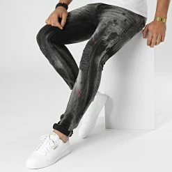 Grosses soldes ⌛ Jean Skinny 602 Gris de Uniplay 🥰 -Uniplay Soldes uniplay 293091 602 BLACK 20211124T163112 03