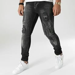 Bon marché ⌛ Jean Skinny 603 Noir de Uniplay 💯