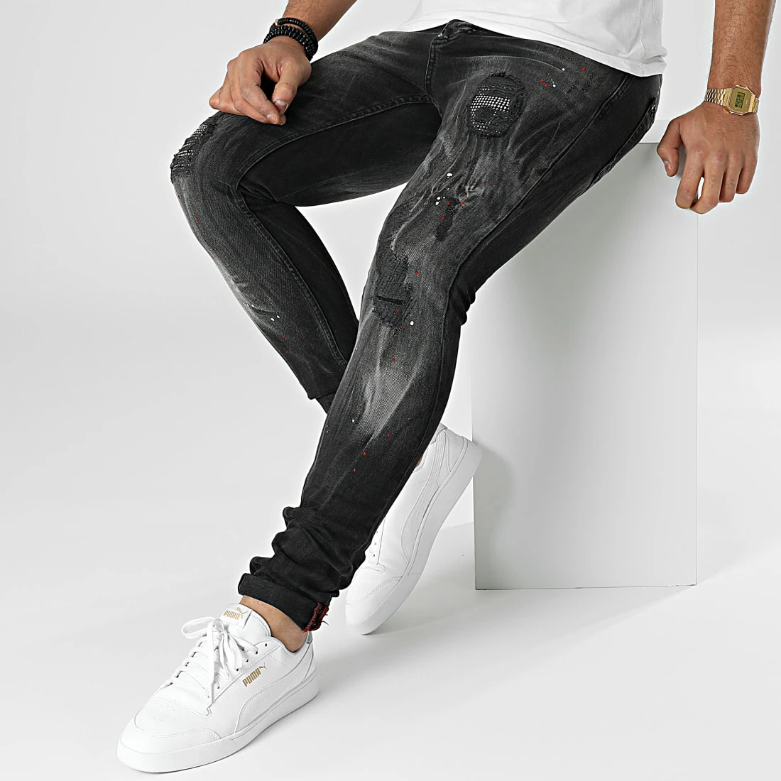 Bon marché ⌛ Jean Skinny 603 Noir de Uniplay 💯 5 Bon marché ⌛ Jean Skinny 603 Noir de Uniplay 💯 – Image 3