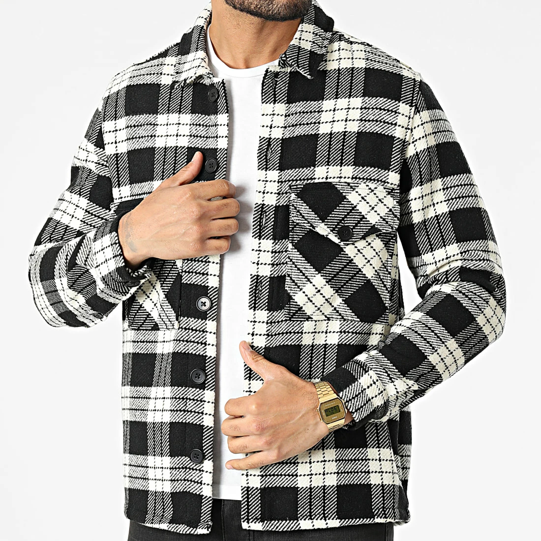 Top 10 ✨ Surchemise A Carreaux TEC-01 Noir Blanc de Uniplay ✔️ 3 Top 10 ✨ Surchemise A Carreaux TEC-01 Noir Blanc de Uniplay ✔️