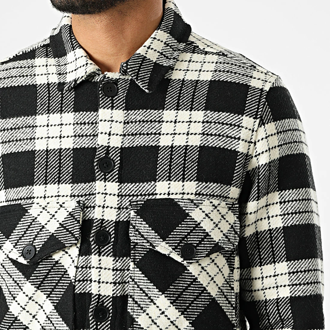 Top 10 ✨ Surchemise A Carreaux TEC-01 Noir Blanc de Uniplay ✔️ 4 Top 10 ✨ Surchemise A Carreaux TEC-01 Noir Blanc de Uniplay ✔️ – Image 2