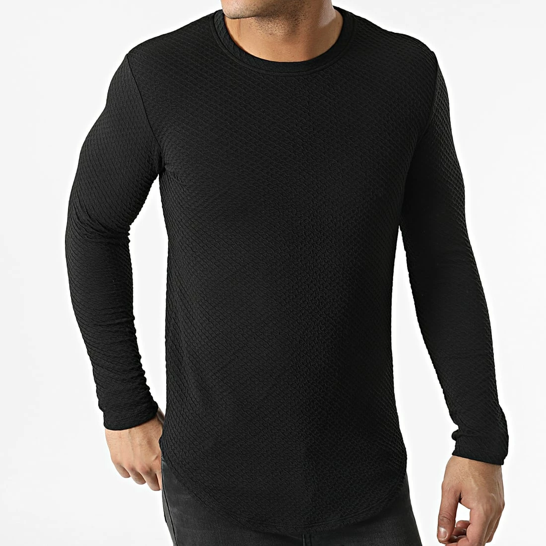 Meilleure vente 🥰 Tee 👕 Shirt Manches Longues Oversize UY770 Noir de Uniplay 😉 5 Meilleure vente 🥰 Tee 👕 Shirt Manches Longues Oversize UY770 Noir de Uniplay 😉 – Image 3