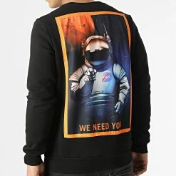 Meilleure vente 🔥 Sweat Crewneck T881 Noir de Uniplay 🎁