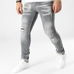 Le moins cher 😀 Jean Skinny 641 Gris de Uniplay ✨