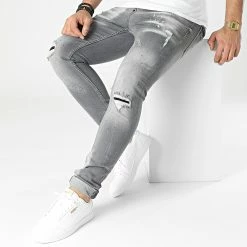 Le moins cher 😀 Jean Skinny 641 Gris de Uniplay ✨ -Uniplay Soldes uniplay 296124 641 GREY 20211224T105057 03