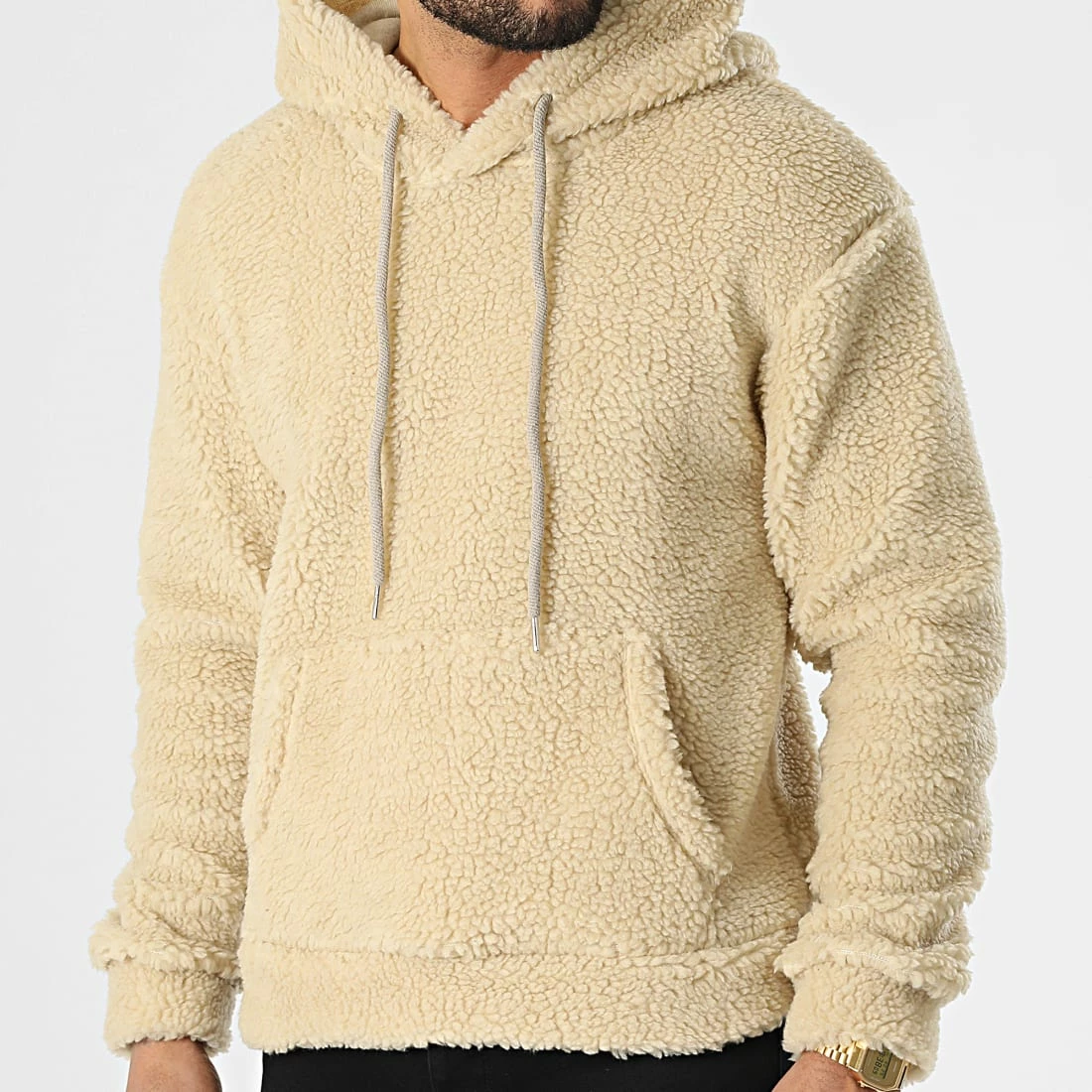 Remise 🥰 Sweat Capuche Polaire SH-36 Beige de Uniplay 🥰 3 Remise 🥰 Sweat Capuche Polaire SH-36 Beige de Uniplay 🥰