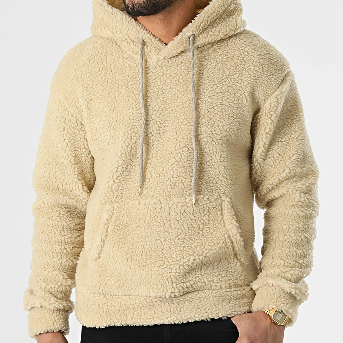 Remise 🥰 Sweat Capuche Polaire SH-36 Beige de Uniplay 🥰 5 Remise 🥰 Sweat Capuche Polaire SH-36 Beige de Uniplay 🥰 – Image 3