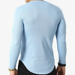 Offres 💯 Tee 👚 Shirt A Manches Longues Oversize UY776 Bleu Clair de Uniplay 👏 -Uniplay Soldes uniplay 300401 UY776 SKY BLUE 20220203T160143 04