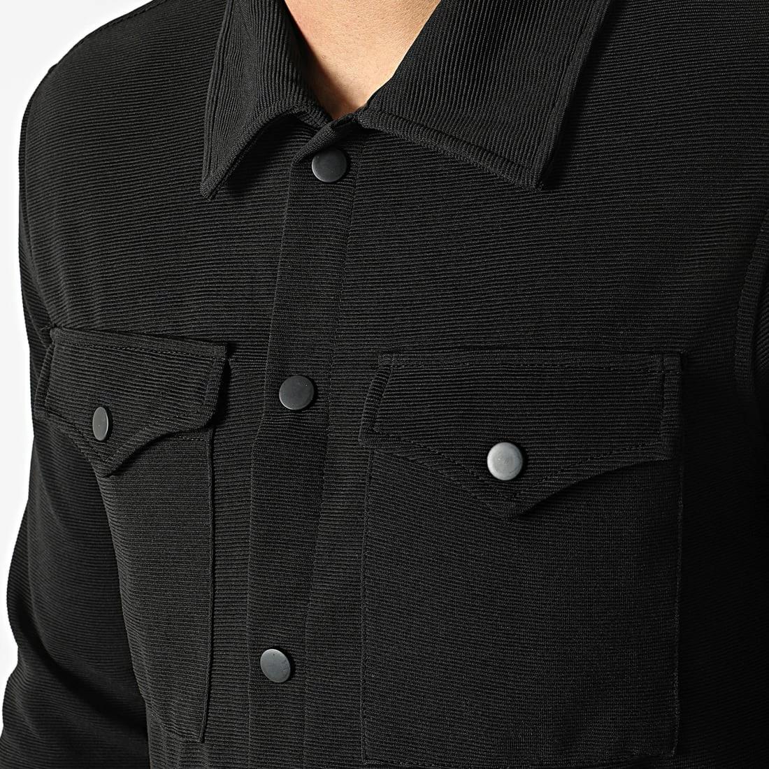 Grosses soldes 🌟 Ensemble Surchemise Et Pantalon Jogging MK-17 Noir de Uniplay 🤩 4 Grosses soldes 🌟 Ensemble Surchemise Et Pantalon Jogging MK-17 Noir de Uniplay 🤩 – Image 2