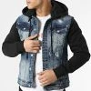 Remise ✔️ Veste Jean Capuche 667 Bleu Denim Noir de Uniplay ❤️ -Uniplay Soldes uniplay 300431 667 BLUE 20220131T150313 01