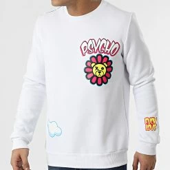 Offres 🥰 Sweat Crewneck T906 Blanc de Uniplay 😍 -Uniplay Soldes uniplay 300475 UP T906 WHITE 20220203T155617 04