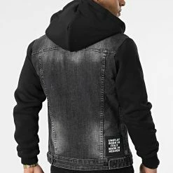Bon marché 🔥 Veste Jean Capuche 667 Noir de Uniplay ✨ -Uniplay Soldes uniplay 300482 667 BLACK 20220131T150342 04
