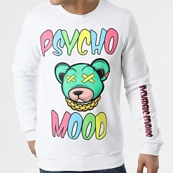 Vente flash 🧨 Sweat Crewneck T905 Blanc de Uniplay 👍 -Uniplay Soldes uniplay 300491 UP T905 WHITE 20220203T155554 03