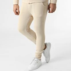Acheter ❤️ Ensemble Surchemise Et Pantalon Jogging MK-17 Beige de Uniplay 🥰 -Uniplay Soldes uniplay 300494 MK 17 STONE 20220204T154437 04