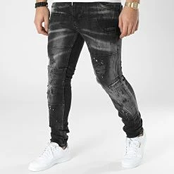 Meilleur prix 😉 Jean Skinny 643 Noir de Uniplay 👍