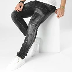 Meilleur prix 😉 Jean Skinny 643 Noir de Uniplay 👍 -Uniplay Soldes uniplay 300514 643 BLACK 20220203T155301 03