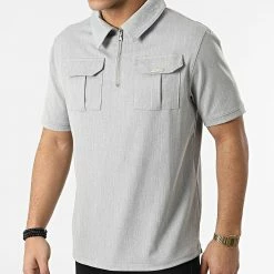 Acheter 🔔 Polo A Manches Courtes TS-14 Gris Chiné de Uniplay 🎁