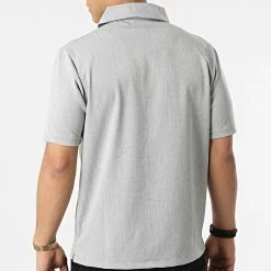 Acheter 🔔 Polo A Manches Courtes TS-14 Gris Chiné de Uniplay 🎁 -Uniplay Soldes uniplay 300532 TS 14 GREY 20220202T160513 04