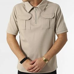 Top 10 🎁 Polo A Manches Courtes TS-14 Beige de Uniplay 👏 -Uniplay Soldes uniplay 300533 TS 14 STONE 20220203T160022 03