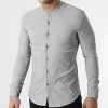 Coupon 🎁 Chemise Manches Longues Col Mao UP-C105 Gris de Uniplay ⌛ -Uniplay Soldes uniplay 304248 UP C105 GREY 20220224T132753 01