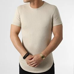 De gros 🤩 Tee 👚 Shirt Oversize UY796 Beige de Uniplay 👍 -Uniplay Soldes uniplay 304258 UY796 BEIGE 20220222T114507 03