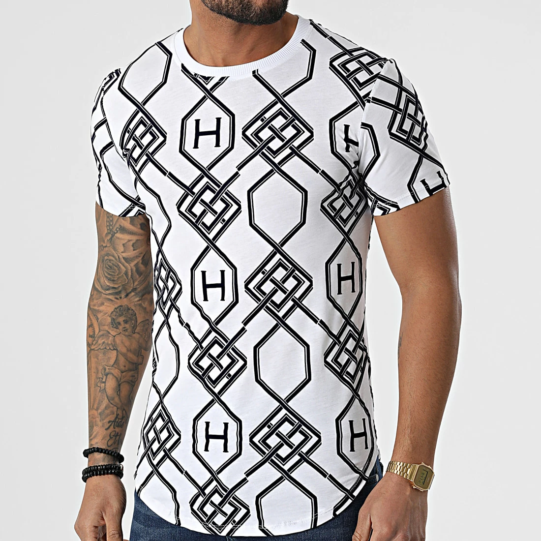 Sortie 👍 Tee 👕 Shirt Oversize UY789 Blanc Bleu Marine de Uniplay 🎁 3 Sortie 👍 Tee 👕 Shirt Oversize UY789 Blanc Bleu Marine de Uniplay 🎁