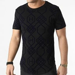 Meilleure vente 🥰 Tee 👕 Shirt Oversize UY785 Noir Bleu Marine de Uniplay 🔔