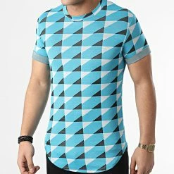 Uniplay Soldes 33 Acheter ✔️ Tee 👚 Shirt Oversize UY817 Bleu Clair Blanc de Uniplay 🥰