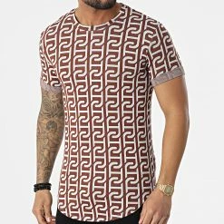 Meilleur prix 🥰 Tee 👚 Shirt Oversize UY819 Marron Blanc de Uniplay ⭐