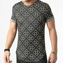 Offres 🎁 Tee 👕 Shirt Oversize UY815 Noir Beige de Uniplay 🤩