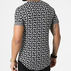 De gros ✨ Tee 👚 Shirt Oversize UY819 Noir Blanc de Uniplay ⭐ -Uniplay Soldes uniplay 304309 UY819 BLACK WHITE 20220217T161357 04